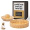 Impresa Coffee Pot Cover & Wooden Trivet Set – Compatible with Chemex 6-Cup & 8-Cup Pour Over Carafe, Glass Coffee Maker Stand & Lid for Chemex Style Coffee Systems